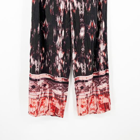 Cynthia Rowley Womens Silk Boho Casual Tie Dye Wide Leg Pull On Pants Size 2 - Picture 3 of 11